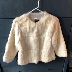 Vintage white rabbit fur coat